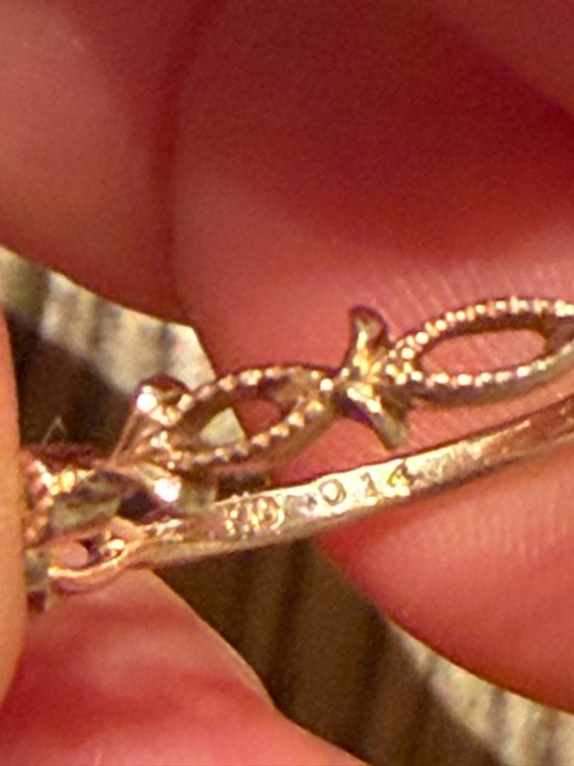 【agete】アガット リング K10 ピンクゴールド ティアラ ダイヤ 7号