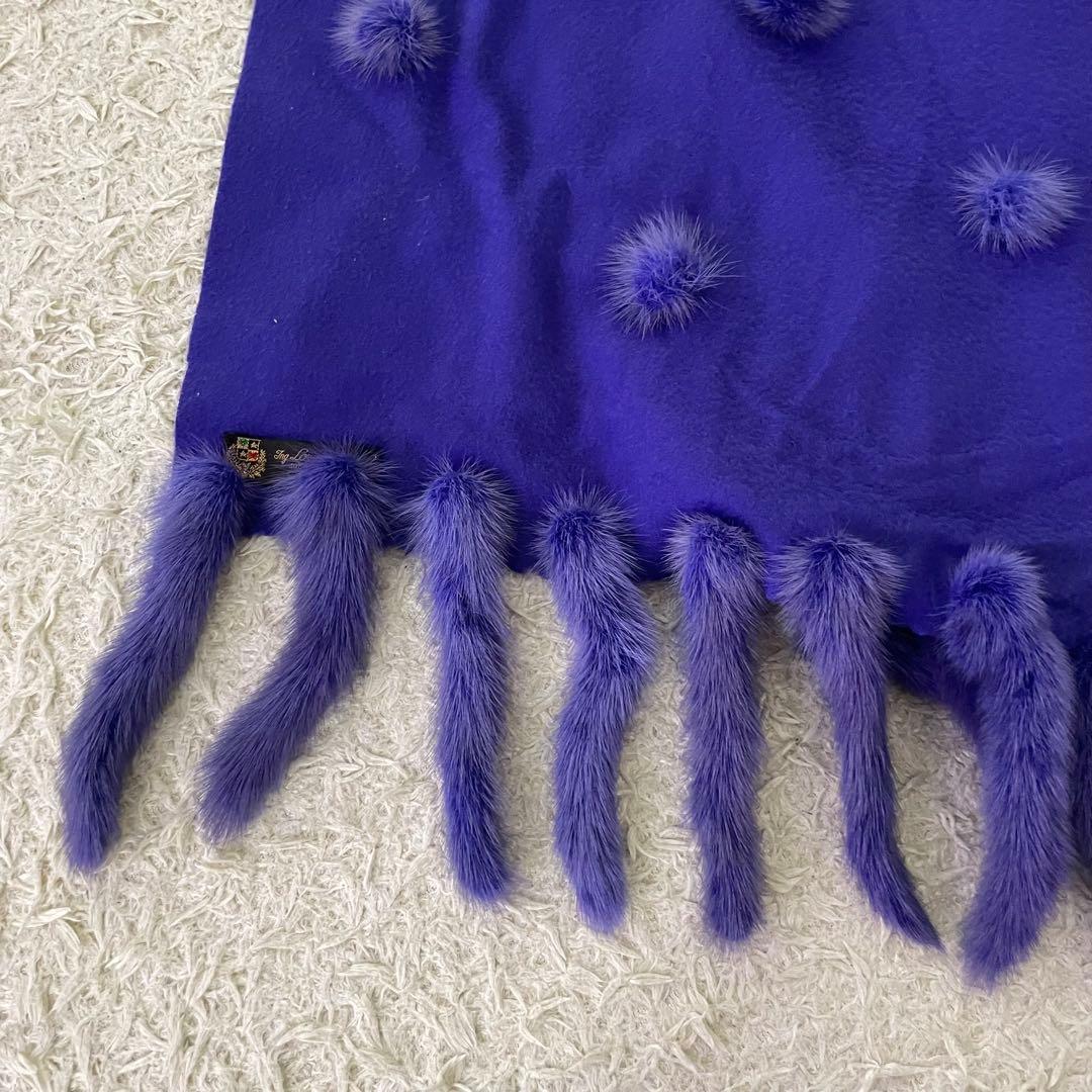 【美品】ロロピアーナ カシミヤ 100% マフラー パープル