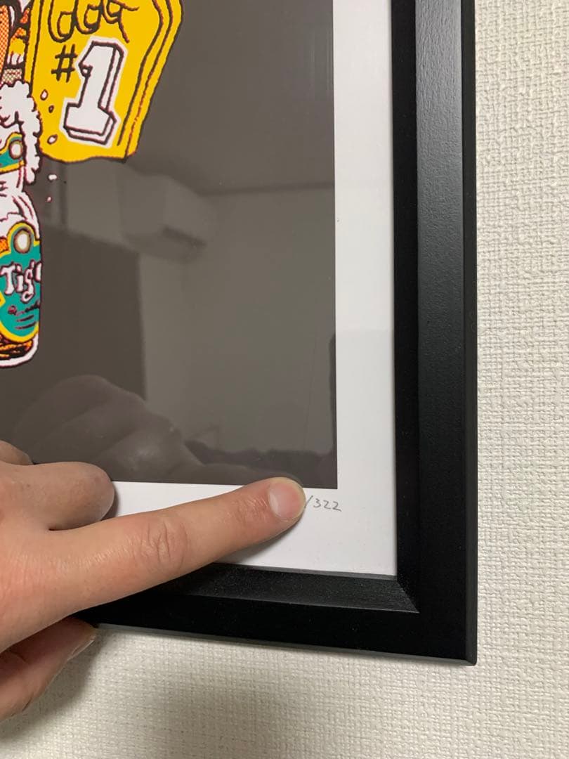 ロッキンジェリービーン 阪神タイガース　シルクスクリーンポスター　額付　美品