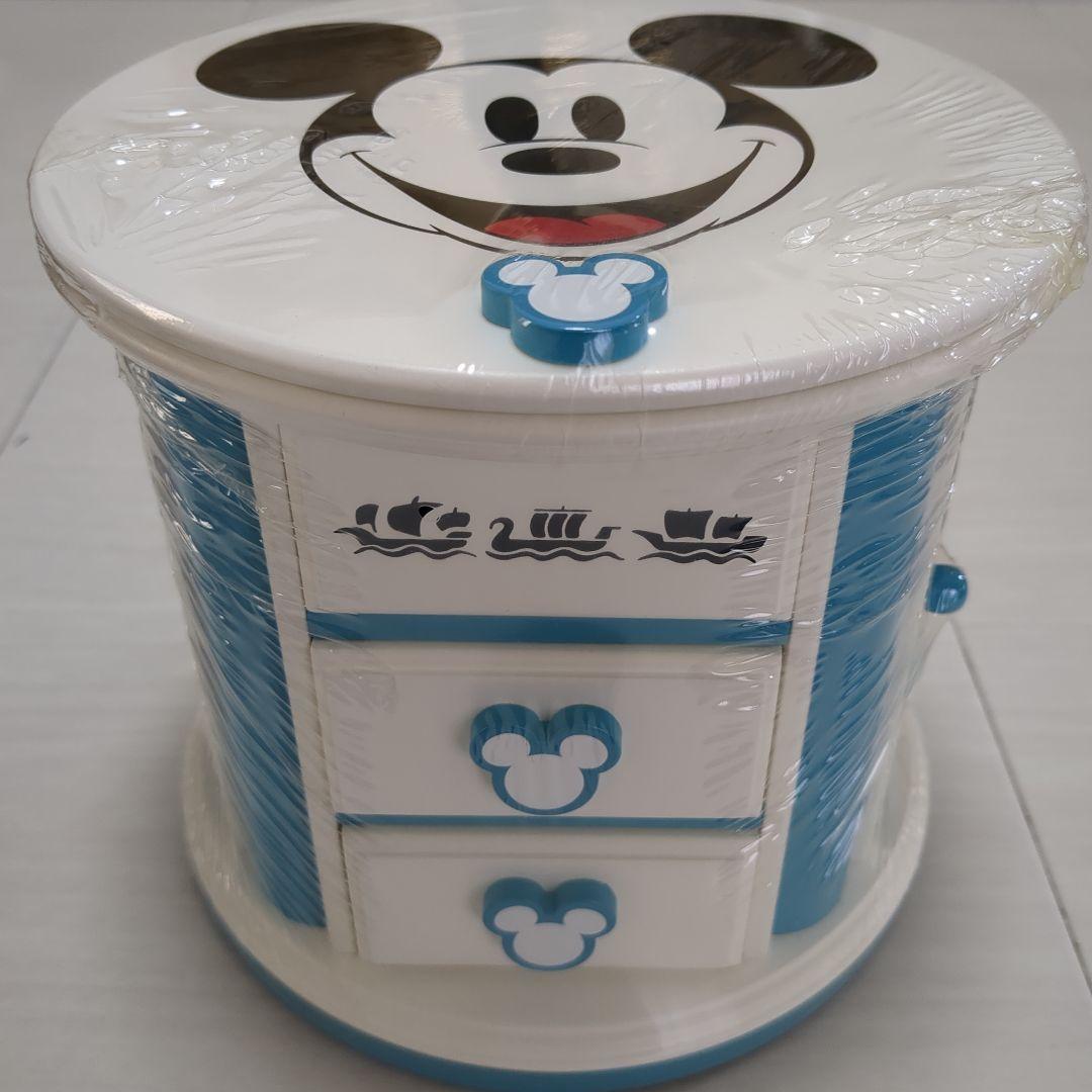 ミッキーマウス 小物入れ アクセサリー入れ円形 引き出し