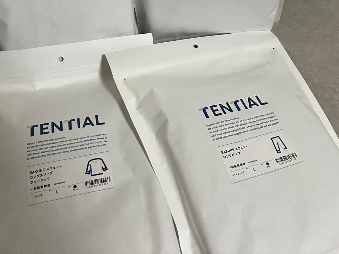 TENTIAL ウィメンズ　上下セットL ブラック