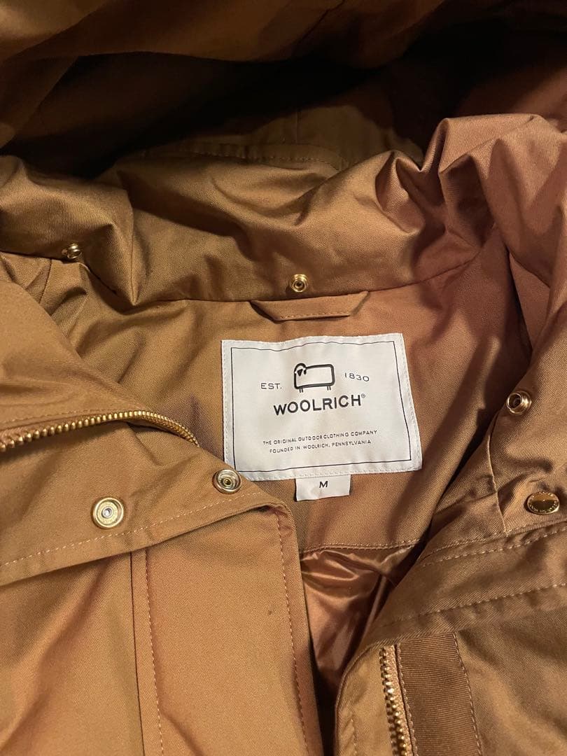 WOOLRICH ウールリッチ ダウンジャケット ロングコートブラウン茶フード