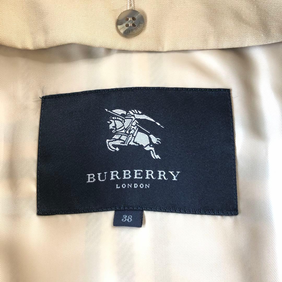 Burberry Londonバーバリーウールライナー付ロングトレンチコート38