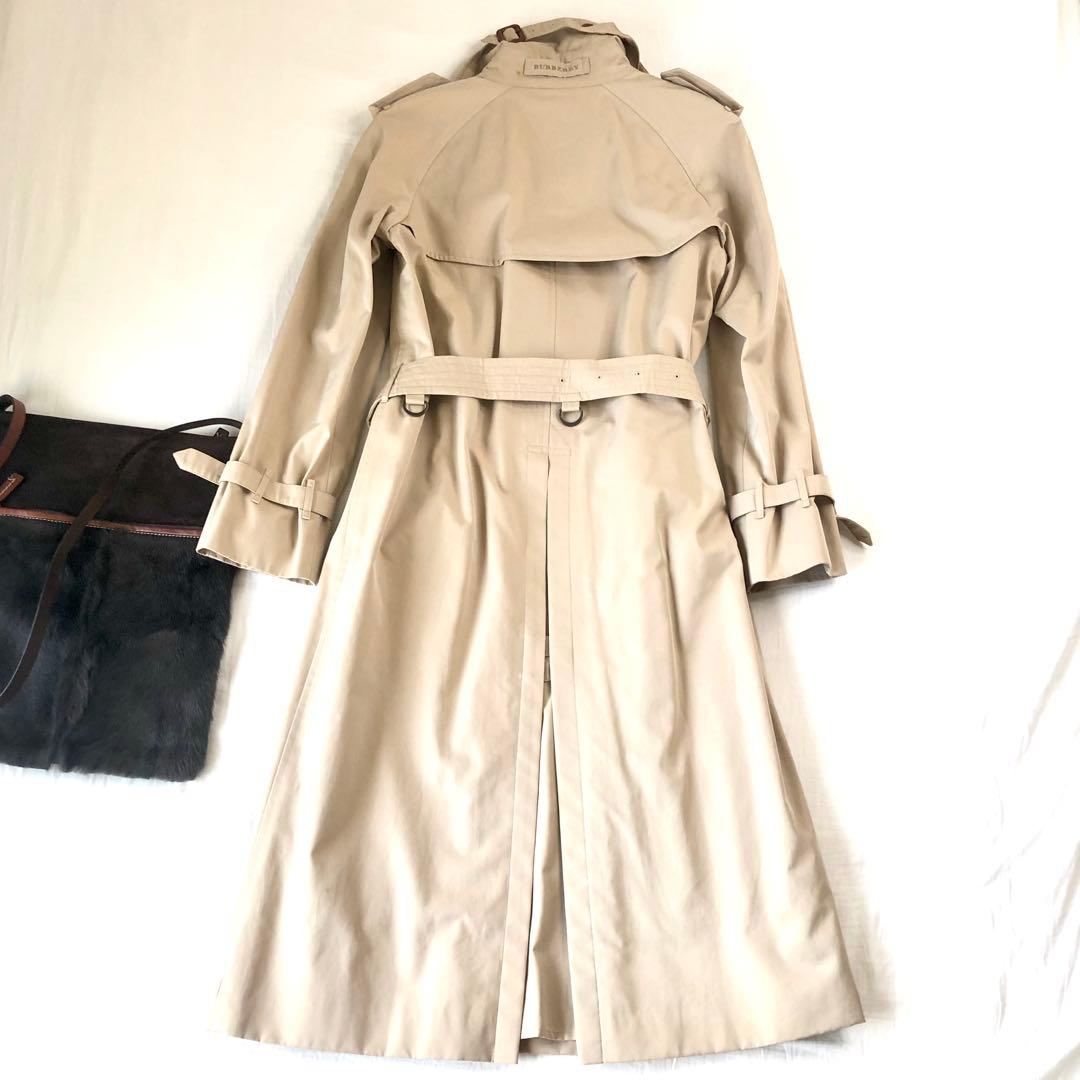 Burberry Londonバーバリーウールライナー付ロングトレンチコート38