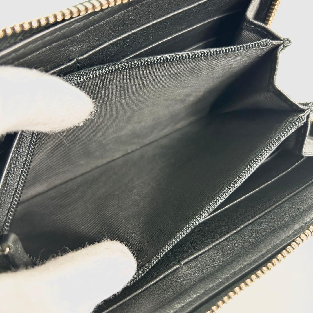 ✅【美品】 メンテ済み グッチ　GUCCI グッチシマ レザー 長財布　ブラック