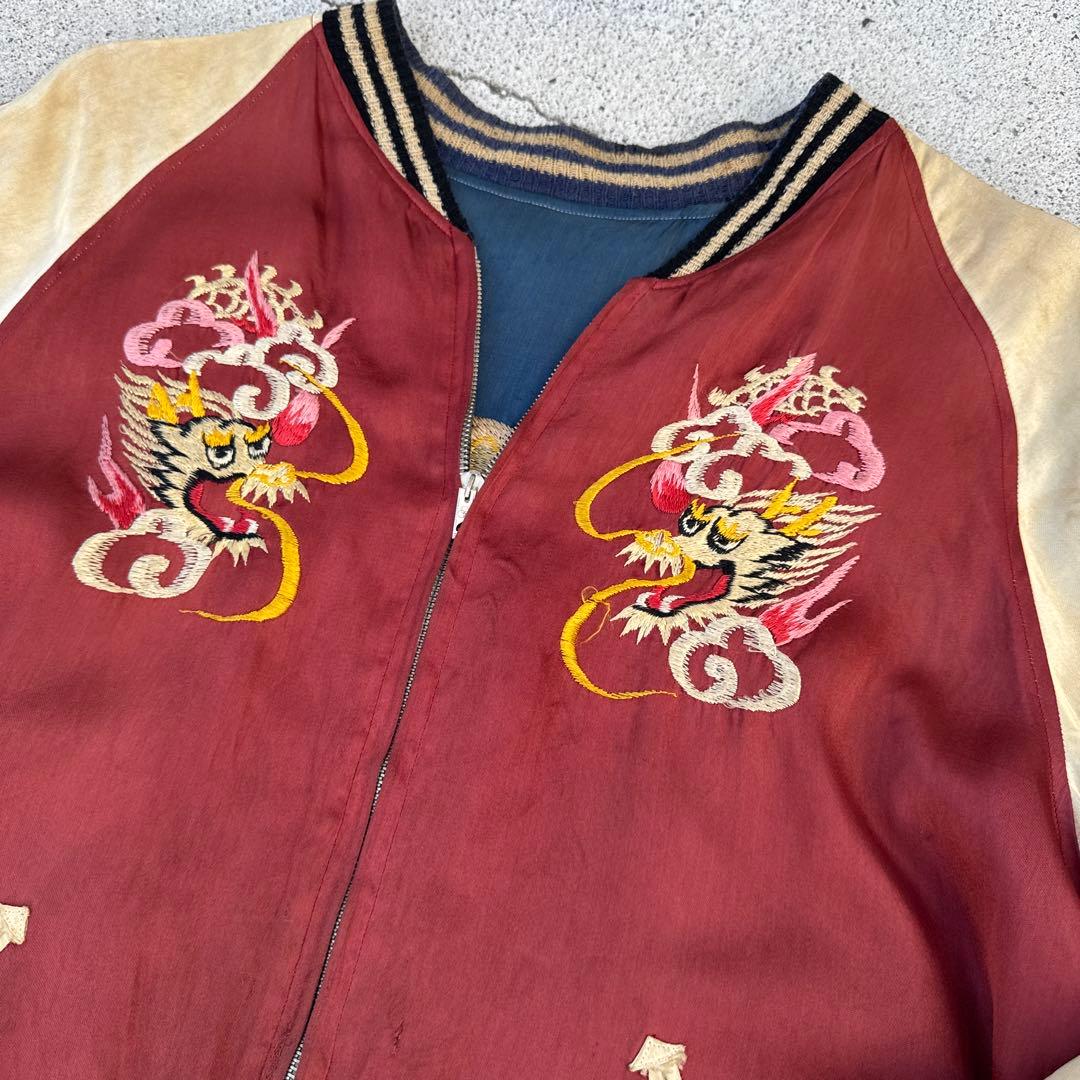 【専用】40s~50s スカジャン スーベニアジャケット 顔虎 綿無し