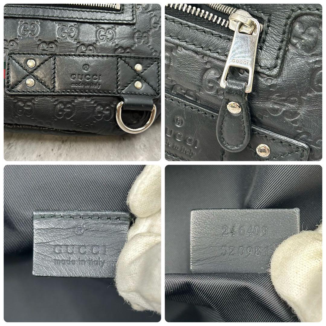 【美品】 グッチ ボディーバッグ 2way ショルダー GG シマ シェリー