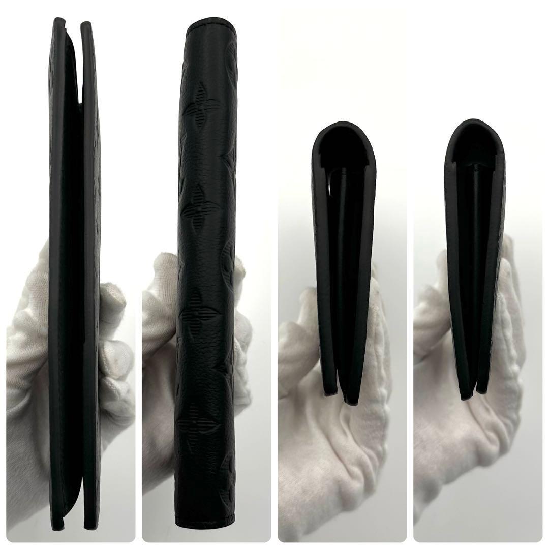 【新品同様】ルイヴィトン シャドウ ポルトフォイユ ブラザ 長財布 メンズ 黒