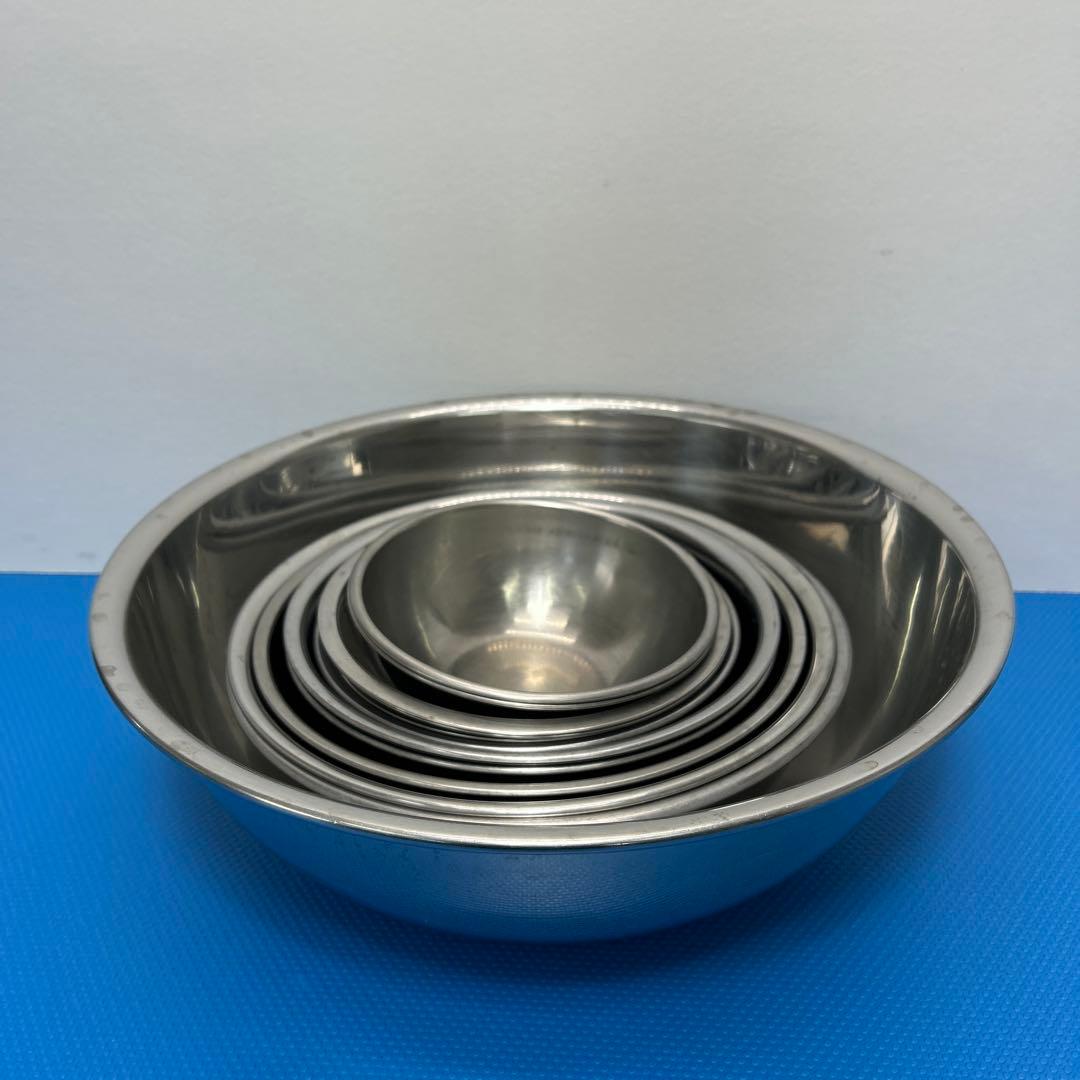 調理用ボウル12個セット　ステンレス　業務用　おまけザル1個付き