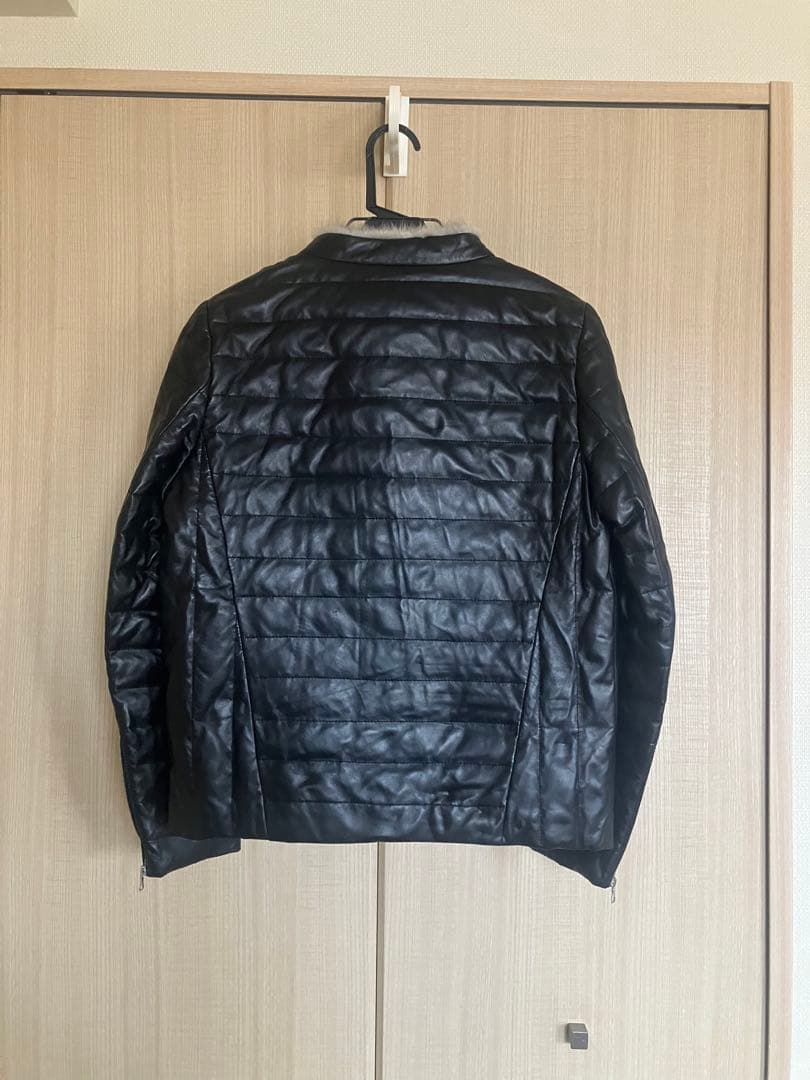 ADORE ミンクファー レザー ダウン ジャケット ライダース 38 アドーア