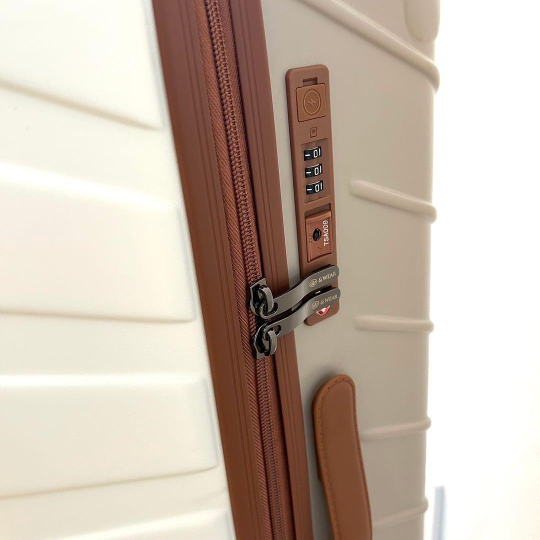 Lサイズ大型【スーツケース】キャリーバッグ ラテカラーツートーンカラー 女子旅