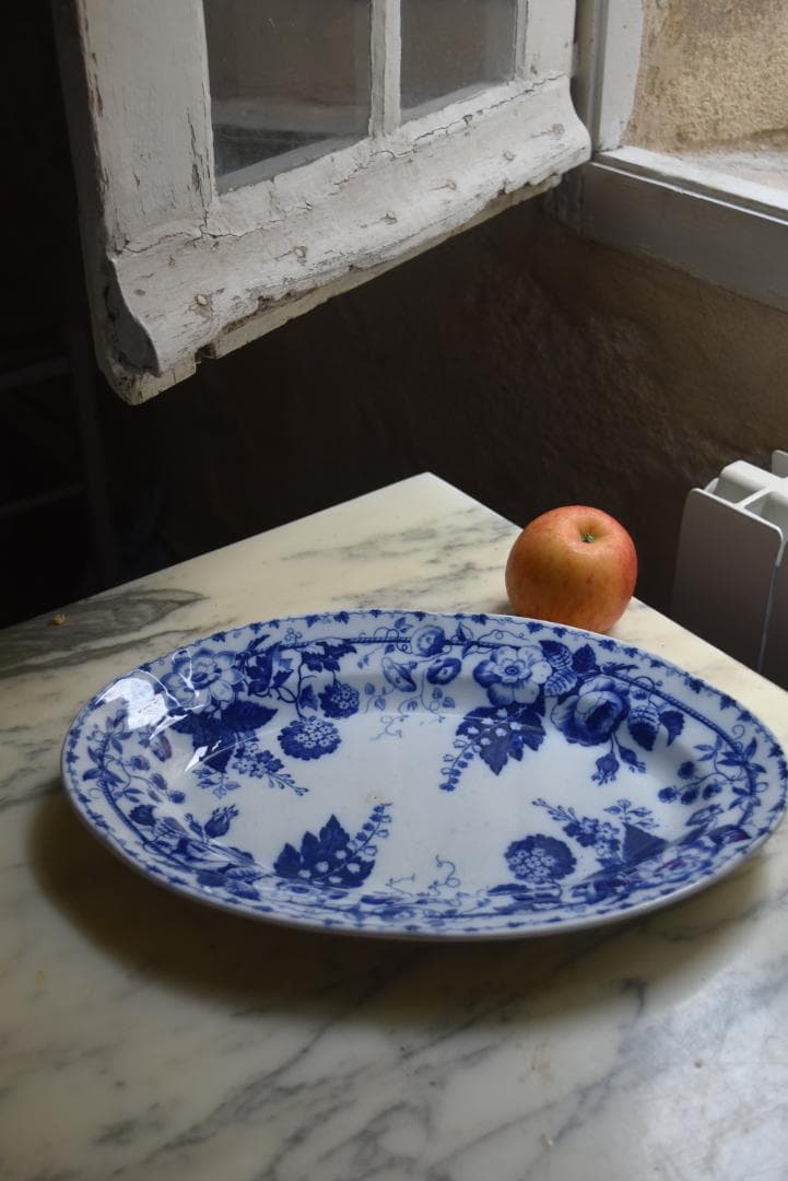 パンダ　クレイユモントロー 鈴蘭　ミュゲ　 オーバル皿