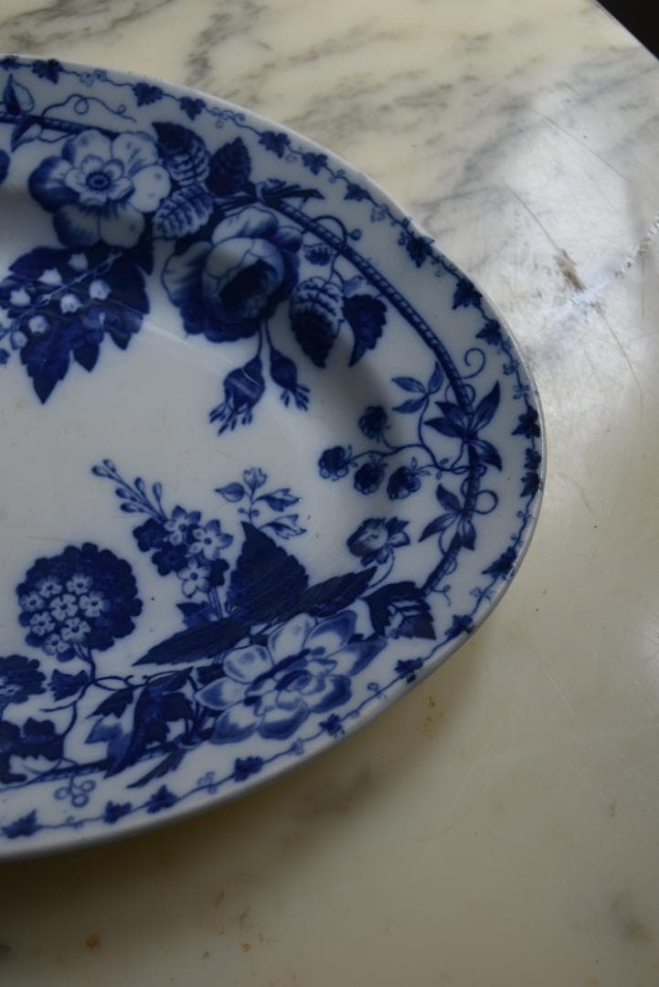 パンダ　クレイユモントロー 鈴蘭　ミュゲ　 オーバル皿