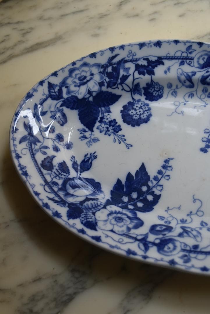 パンダ　クレイユモントロー 鈴蘭　ミュゲ　 オーバル皿