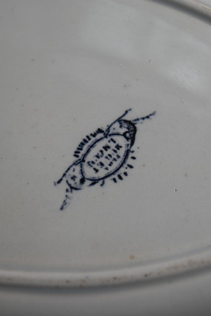 パンダ　クレイユモントロー 鈴蘭　ミュゲ　 オーバル皿