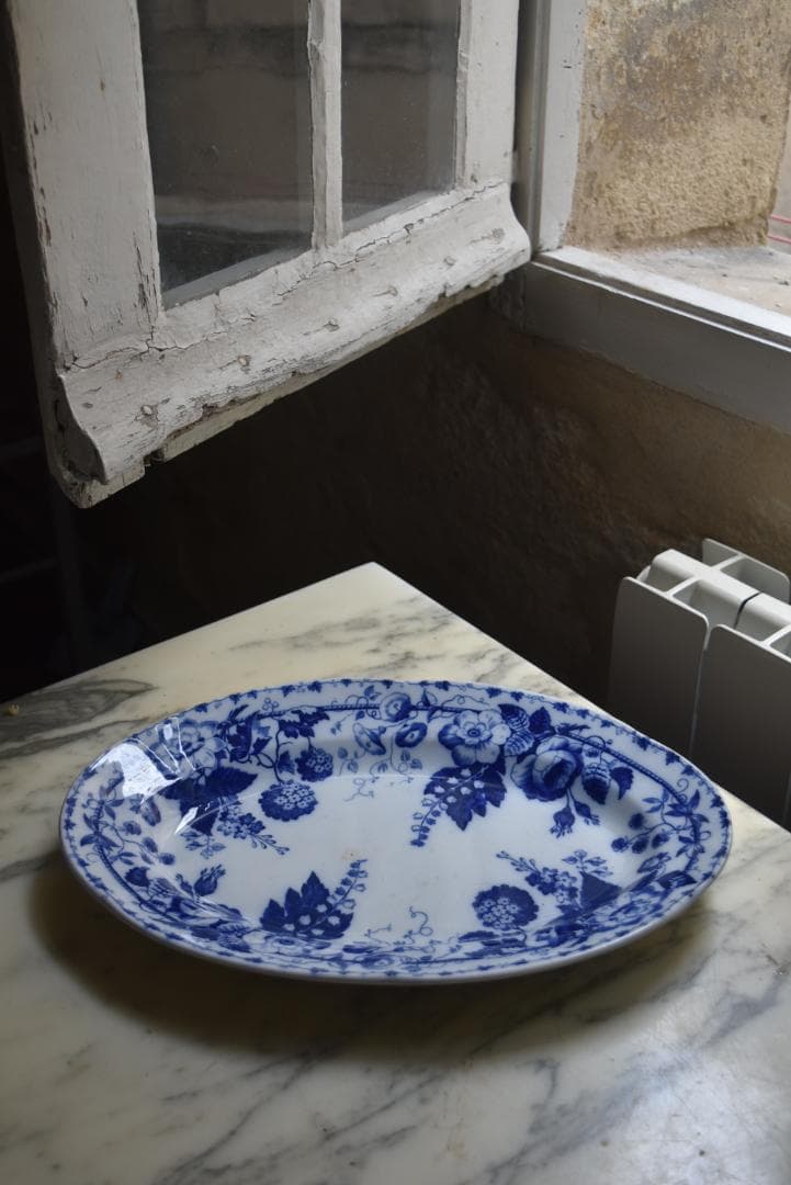 パンダ　クレイユモントロー 鈴蘭　ミュゲ　 オーバル皿