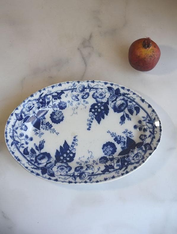 パンダ　クレイユモントロー 鈴蘭　ミュゲ　 オーバル皿