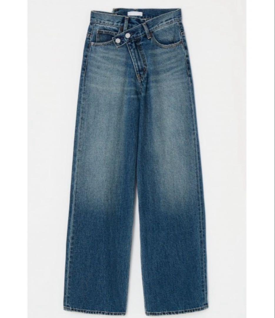 moussy CROSS WAIST WIDE STRAIGHT Sサイズ