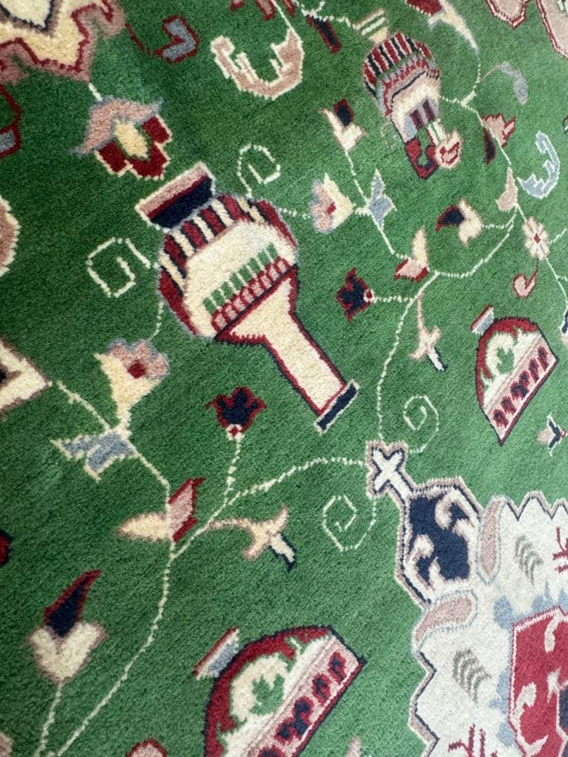 高級 ペルシャ 手織り ラグ