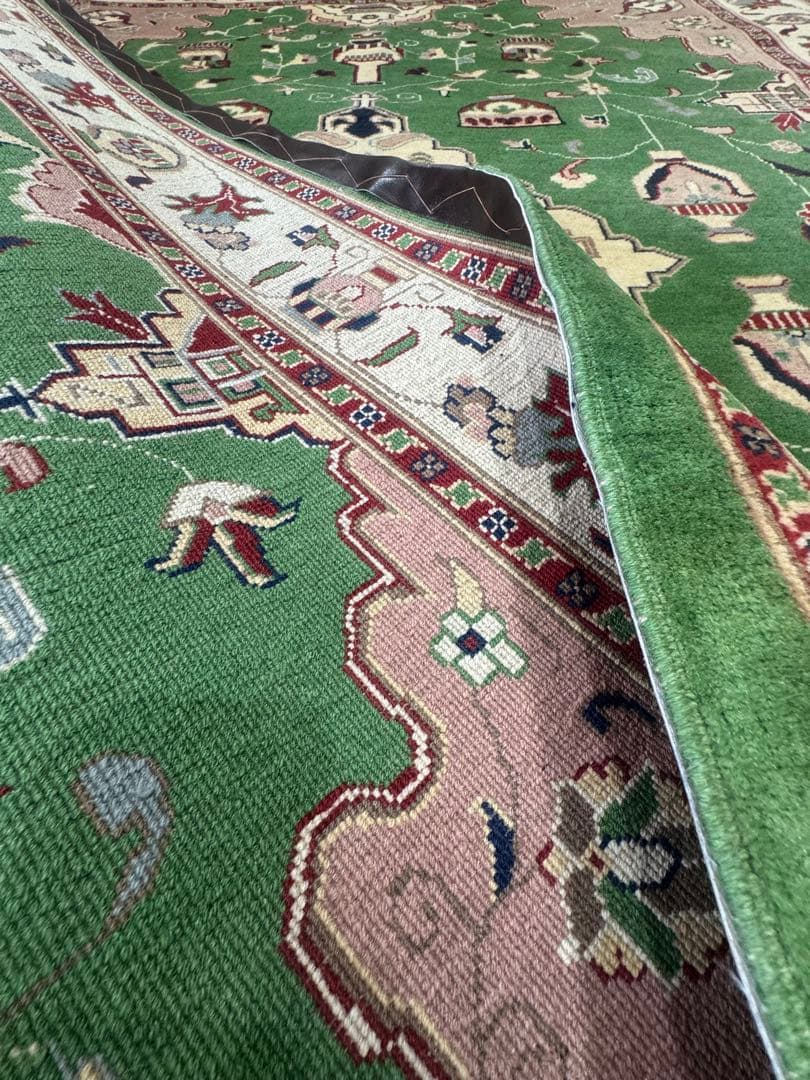 高級 ペルシャ 手織り ラグ