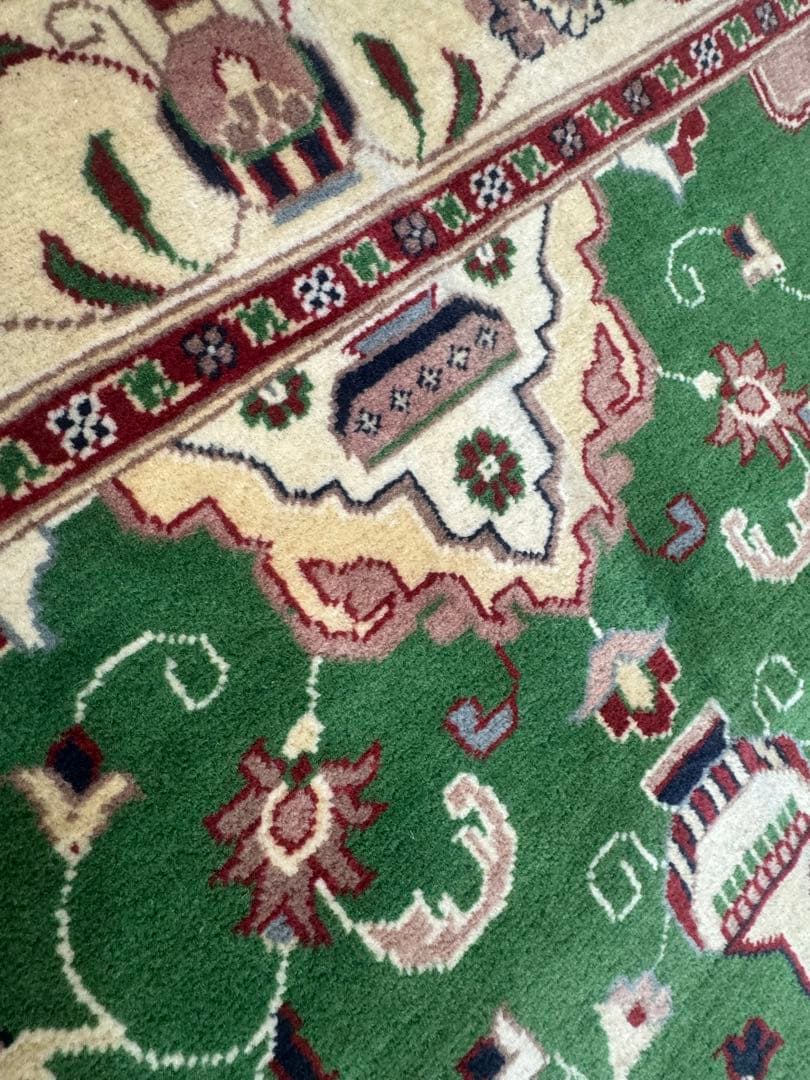 高級 ペルシャ 手織り ラグ