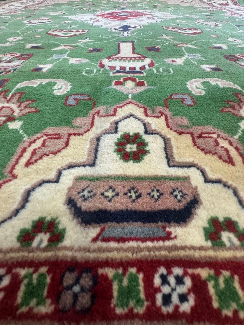 高級 ペルシャ 手織り ラグ