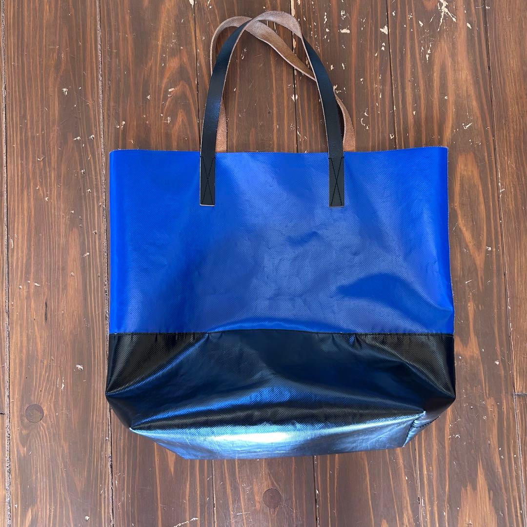 MARNI TRIBECA マルニ トライベッカ トートバッグ バイカラー青x黒