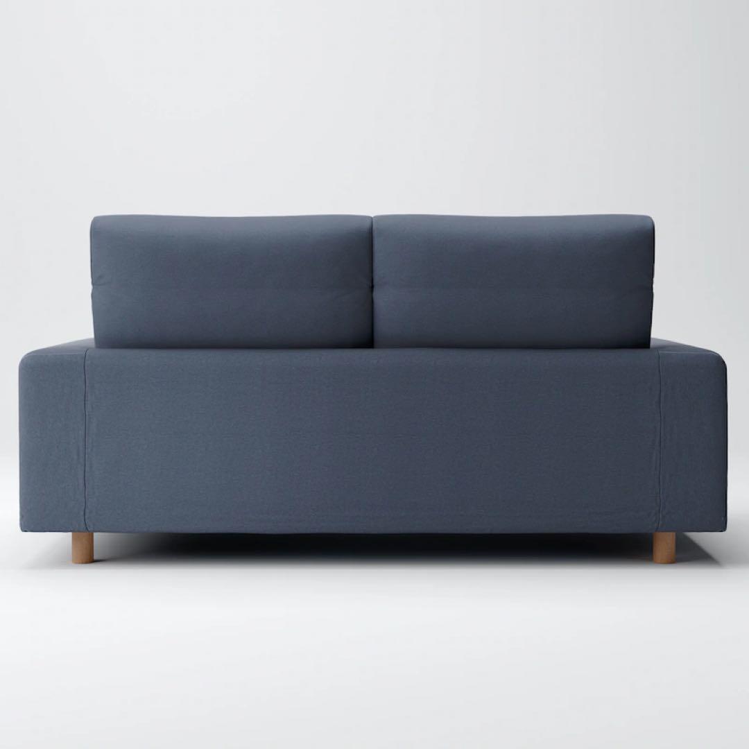 完売品【新品】MUJI 2.5シーター用 ネイビー ソファカバー 無印良品