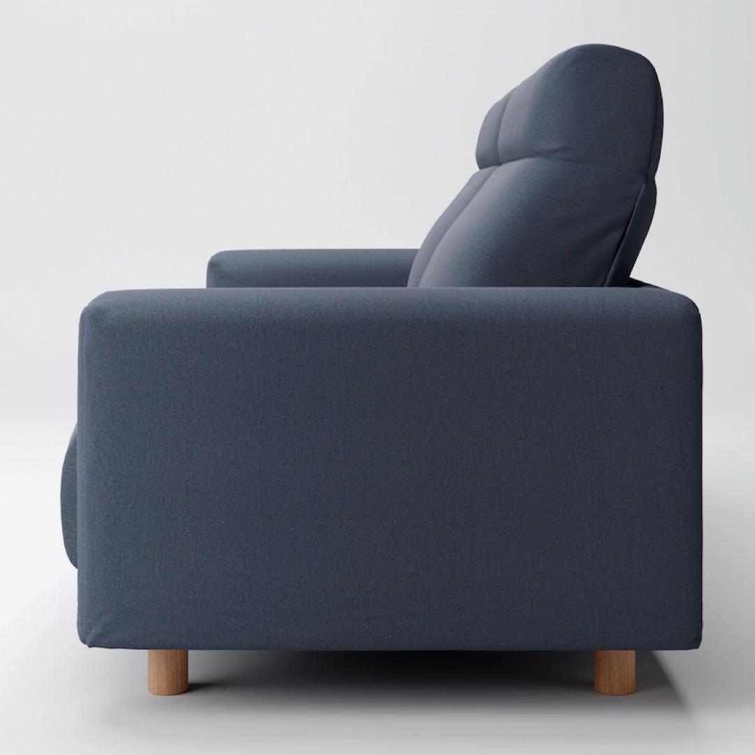 完売品【新品】MUJI 2.5シーター用 ネイビー ソファカバー 無印良品