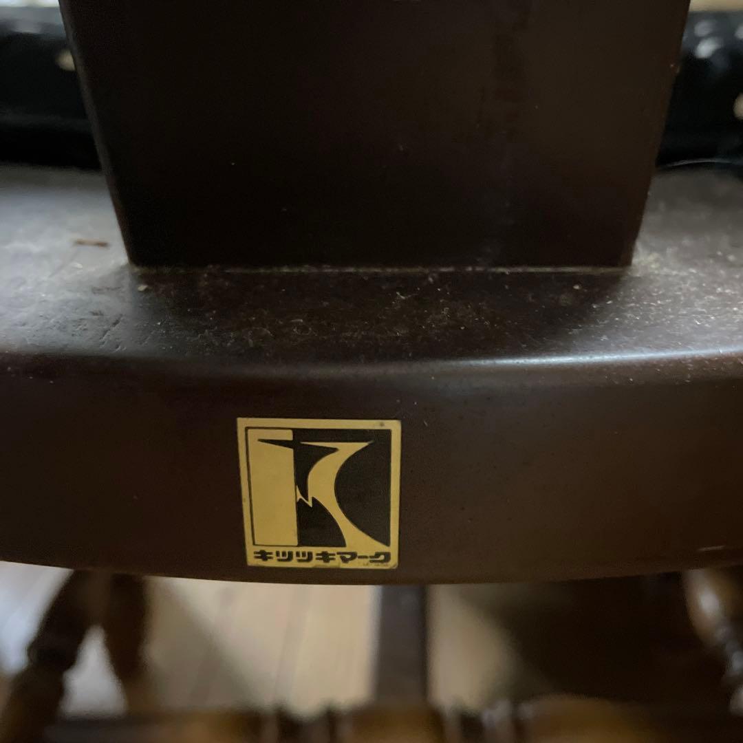 キツツキマーク　 スピンドルバックチェア ダークブラウン