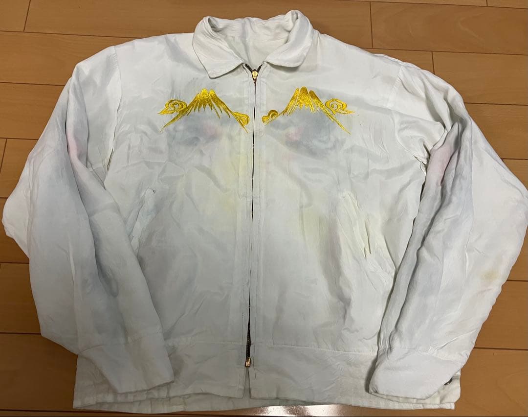 vintage 50s 60s スーベニアジャケット 　舞妓 五重塔 スカジャン