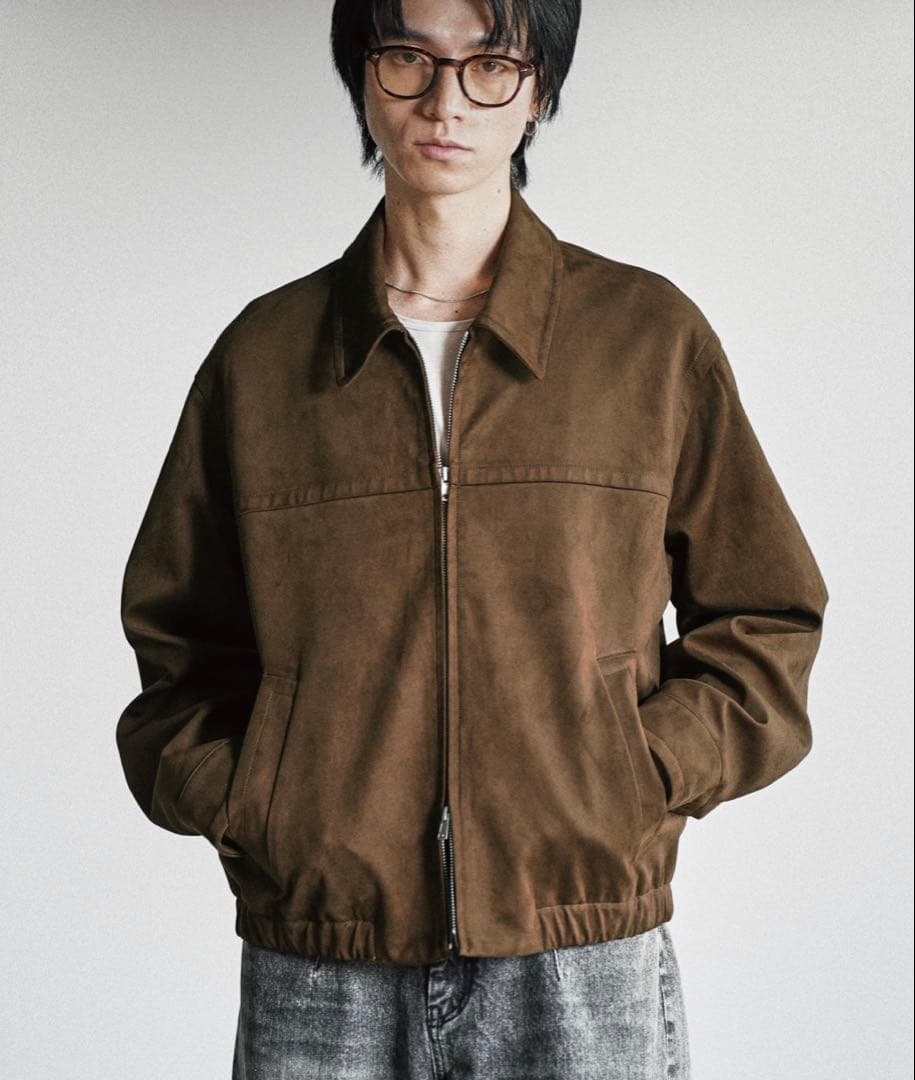 ジャケット・アウター wym GRAIN FAUX SUEDE ZIP BLOUSON