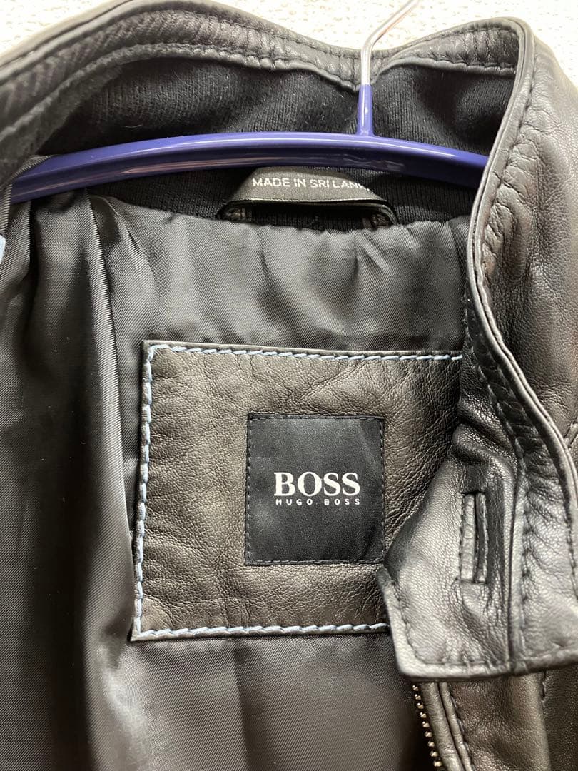 べ*け様 ボス HUGO BOSS レザー ジャケット サイズ M~L相当