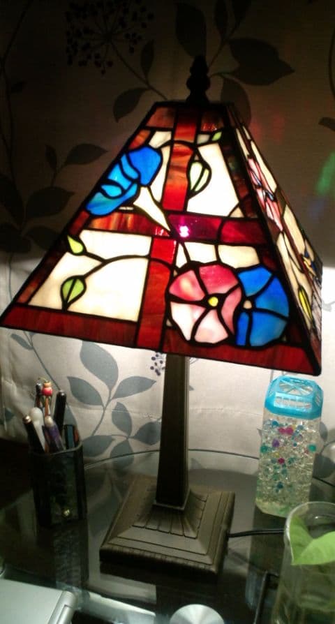 ステンドグラス朝顔スタンド