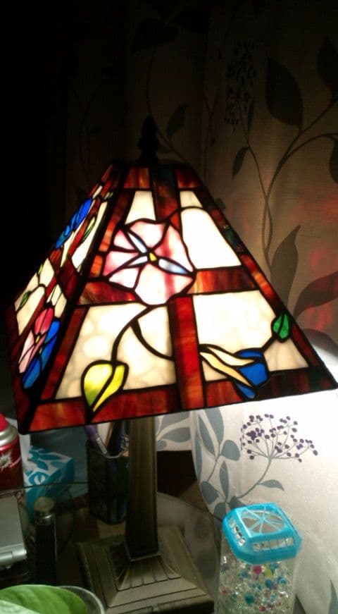 ステンドグラス朝顔スタンド