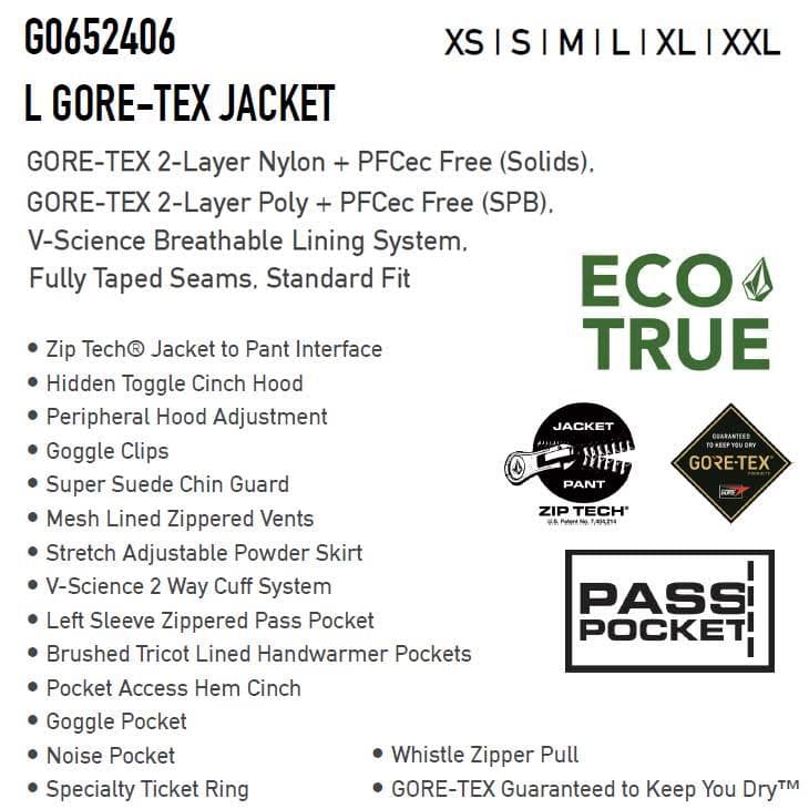 【新品未使用】VOLCOM L GORE-TEX セットアップ