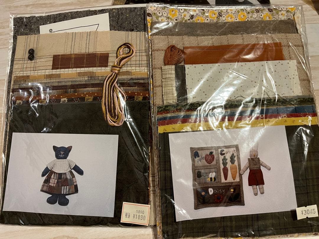 ハンドメイド　キット　バッグ　ミニフレーム　タペストリー　人形　バッグ型紙