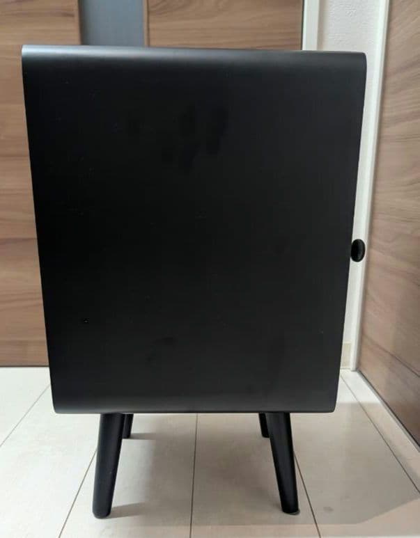 art of black ラタン キャビネット サイドテーブル 4本脚 無垢材