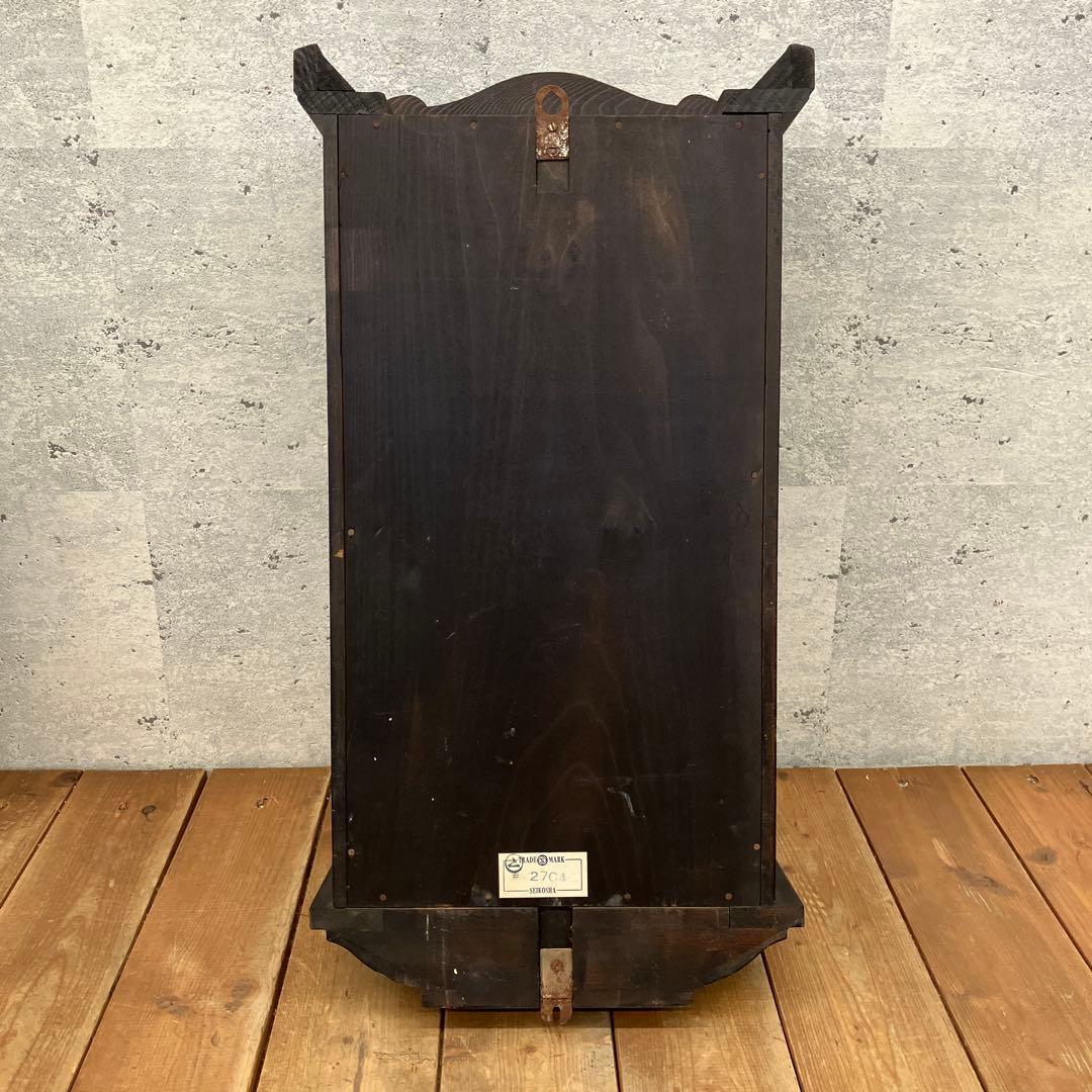 ジャンク品 昭和レトロ 当時物 精工舎 14日巻 手巻時計 柱時計 壁掛け時計