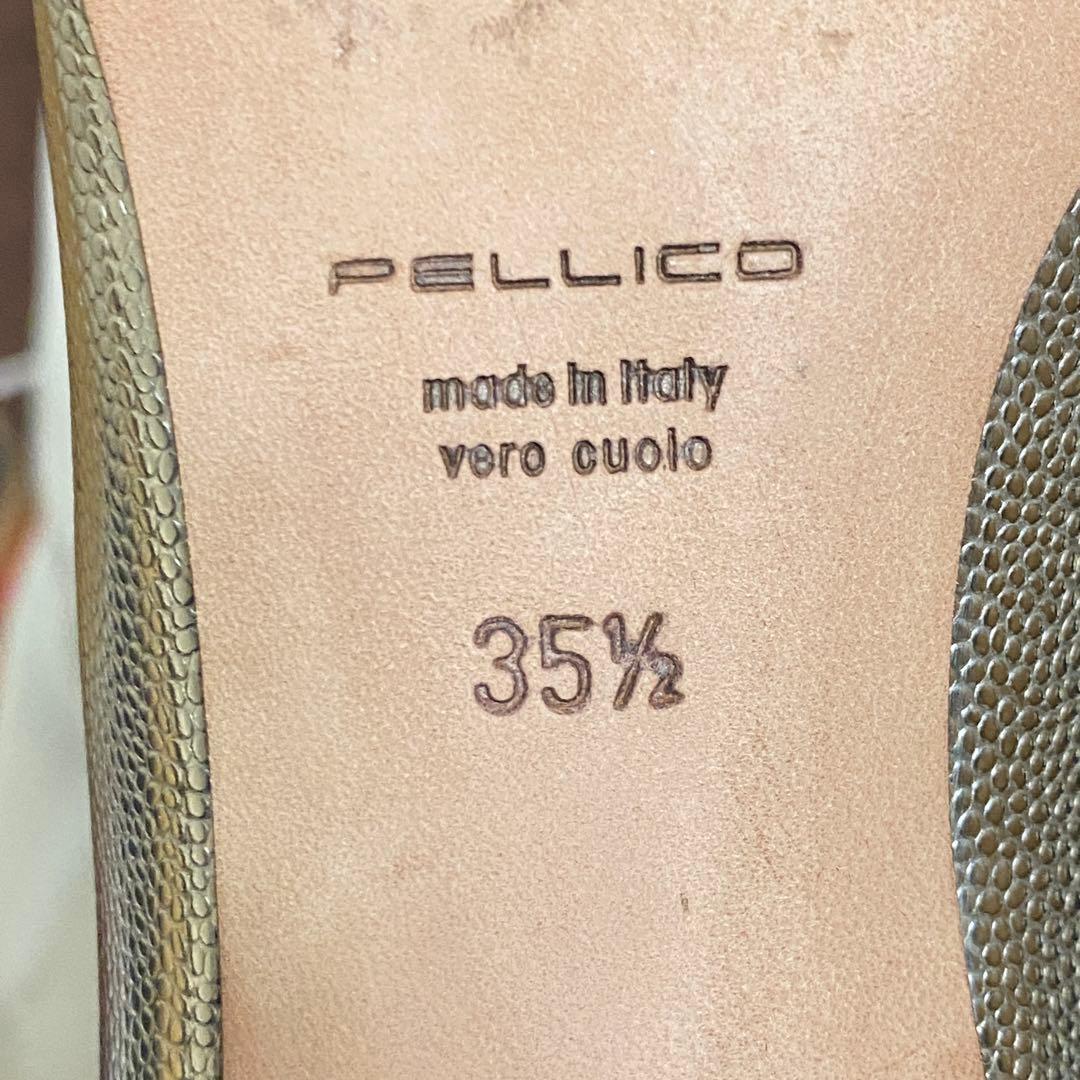 PELLICO ペリーコ　25.5 アネッリ シルバー パンプス ポインテッド