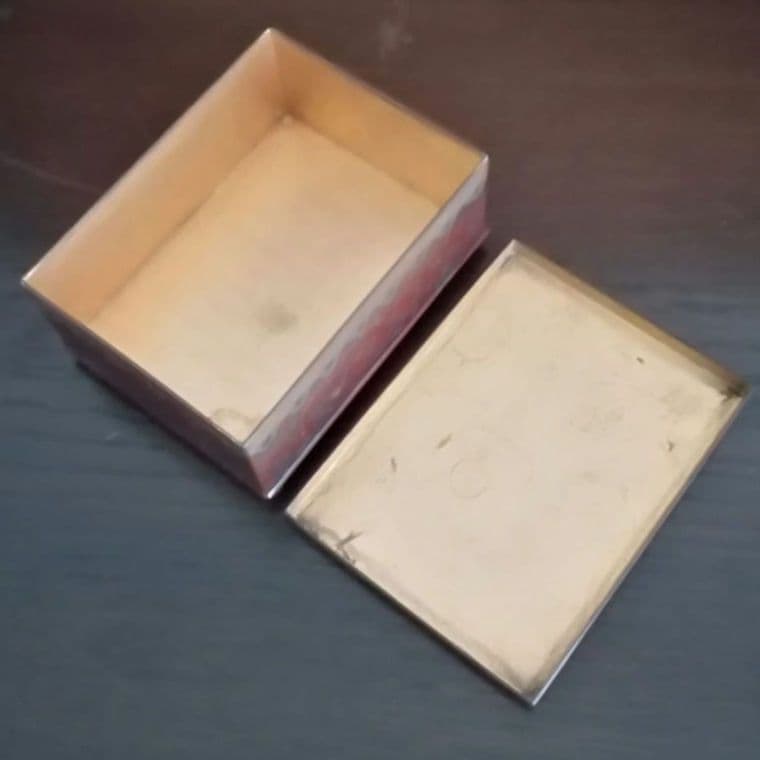 逸品　緋銅　毛織式　蓋物　小物入れ　松栄堂　明治金工　和骨董　骨董　アンティーク