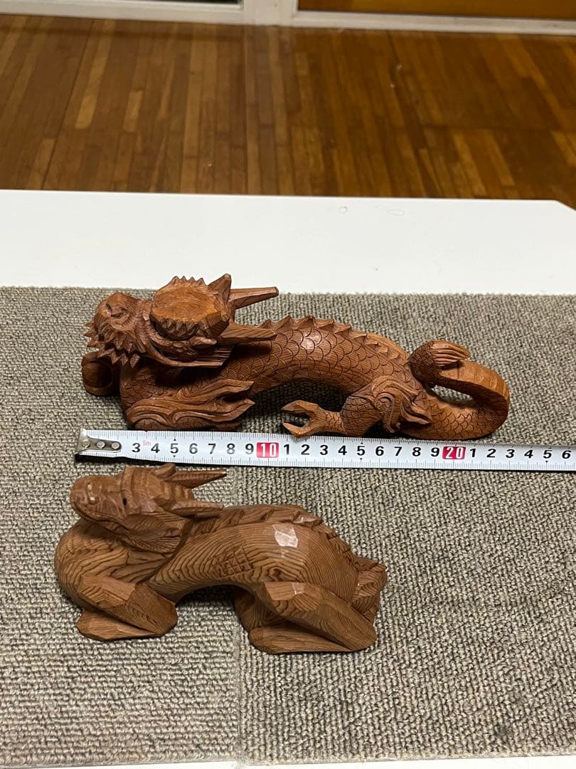 一位一刀彫 下谷高広 龍 置物 木彫り 伝統工芸 木彫 作家物 飛騨 高山一位