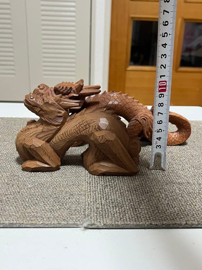 一位一刀彫 下谷高広 龍 置物 木彫り 伝統工芸 木彫 作家物 飛騨 高山一位