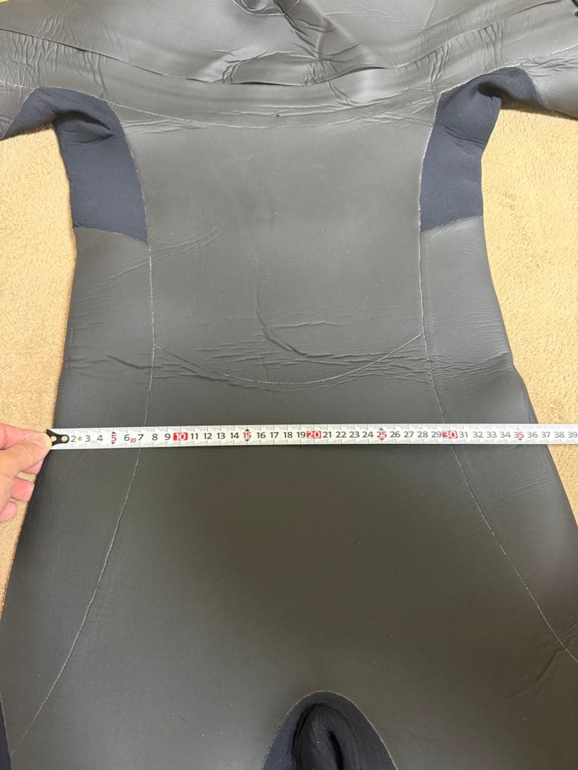 ノーブランド 5×3mm セミドライ メンズMLサイズ チェストジップ 美品