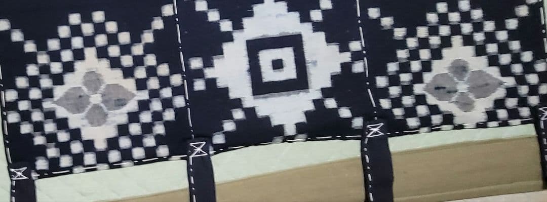 藍染め　古布　木綿　高級手芸品　155 × 98cm　壁掛け　上質　美品