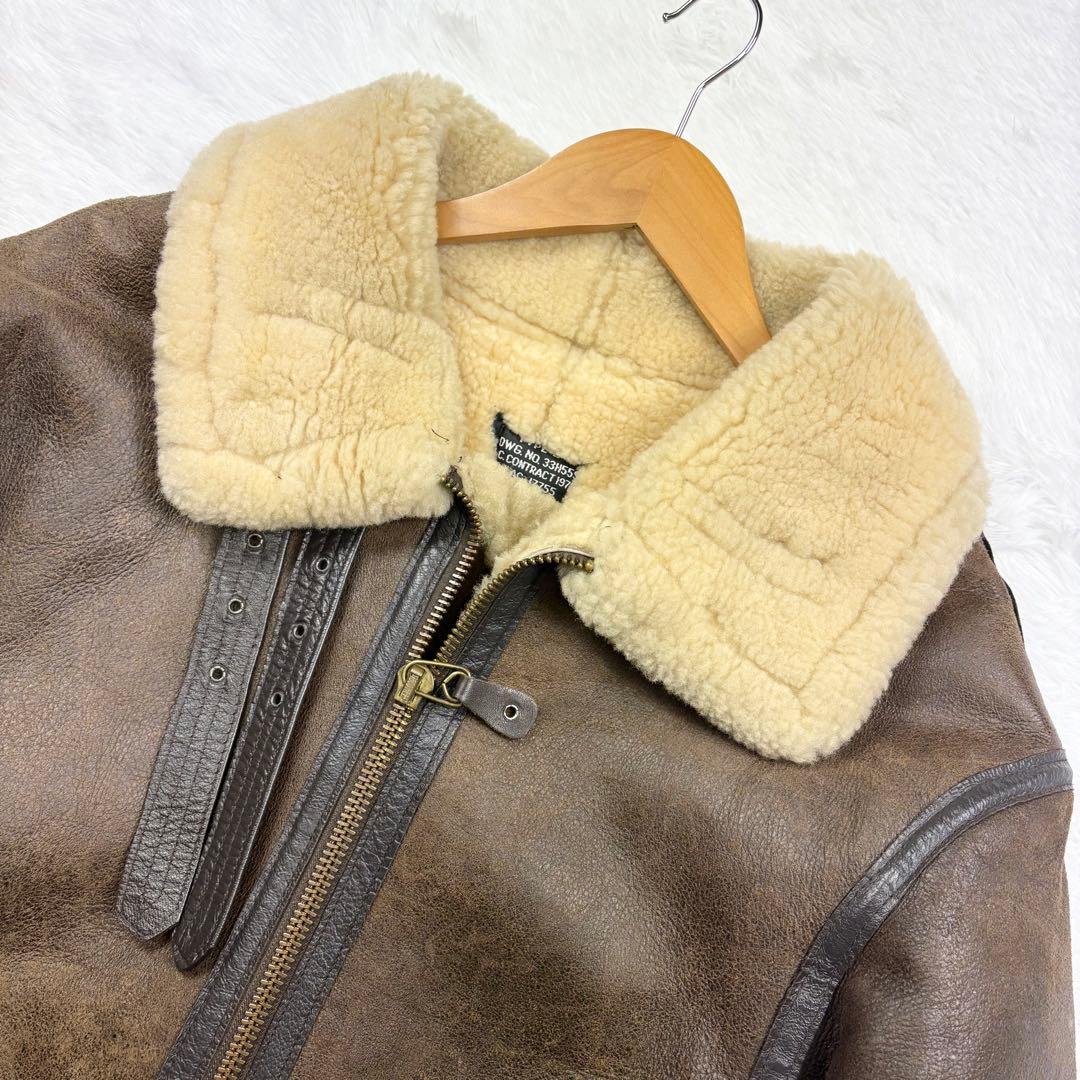 ✨美品/希少40✨アヴィレックス　B-3 リアルムートン　フライトジャケット