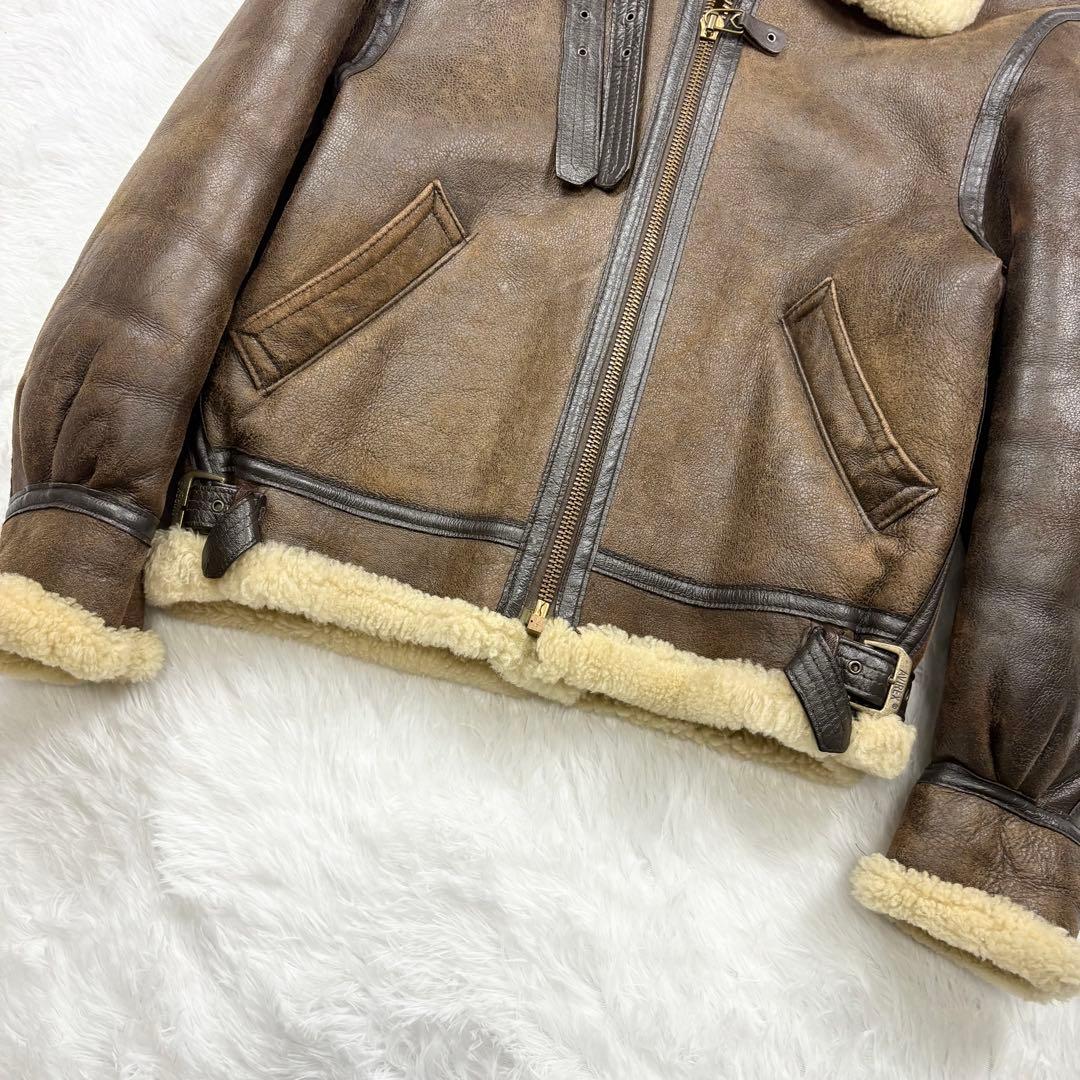 ✨美品/希少40✨アヴィレックス　B-3 リアルムートン　フライトジャケット