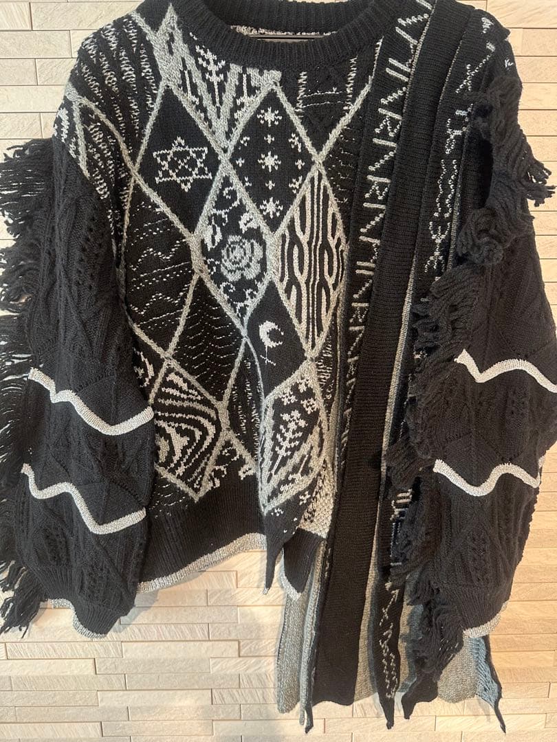 rurumu: 縷縷夢兎　　mix motif pleats knit PO