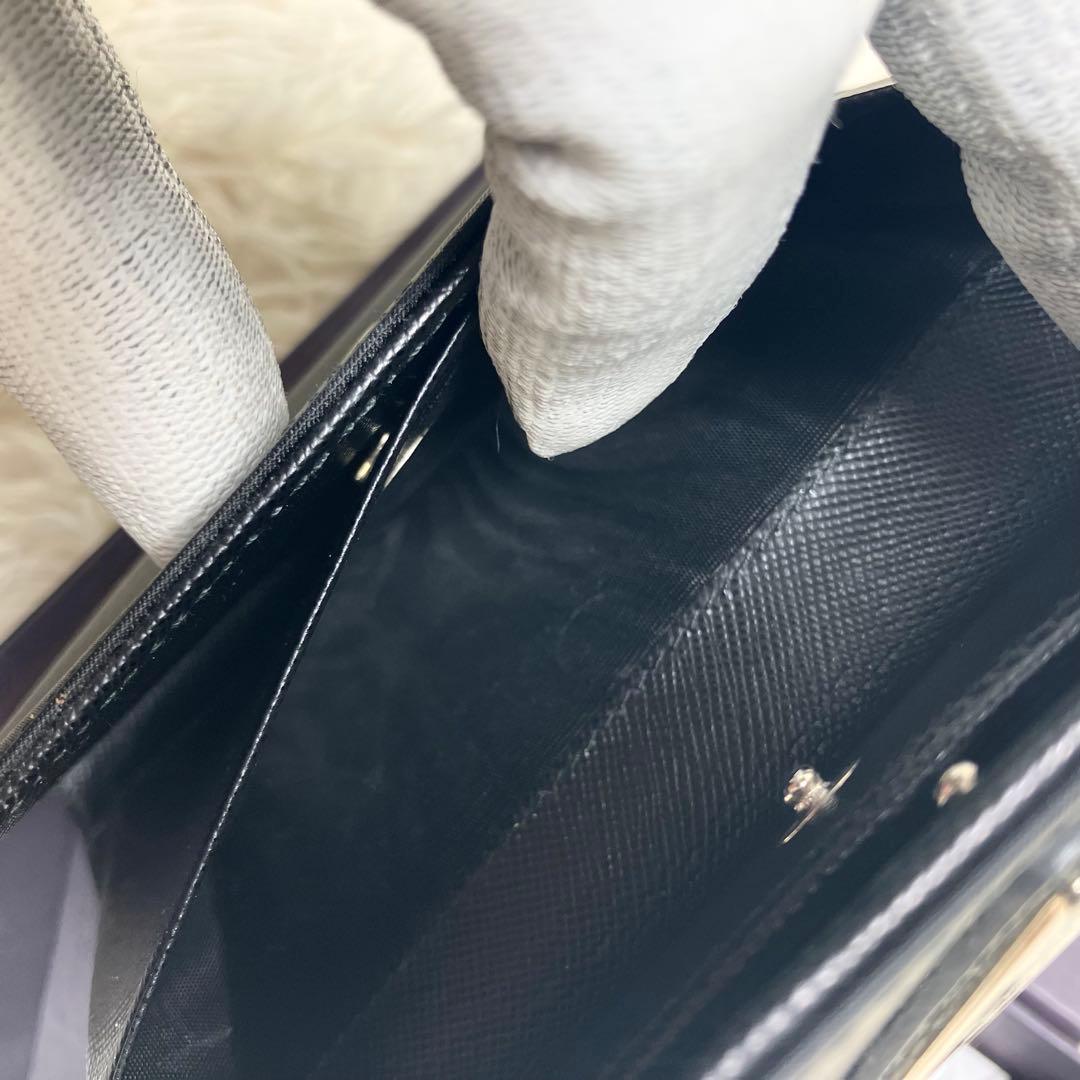 【未使用級】 プラダ ナイロン サフィアーノ 三つ折り 三角プレート