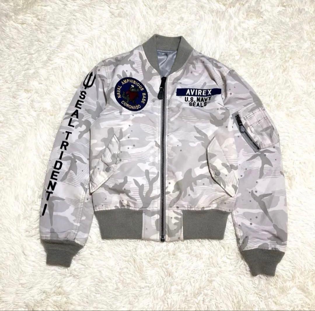 AVIREX MA-1 フライトジャケット 迷彩 SEAL TEAM